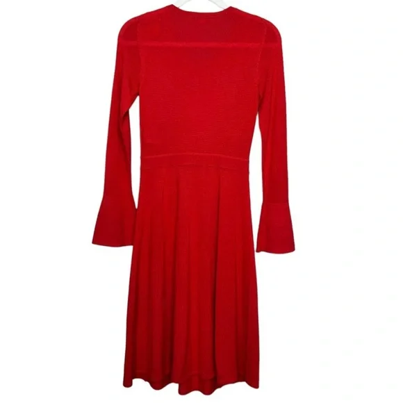 BODEN Red Noelle Knit Wool Long Sleeve Dress - Picture 5 of 11